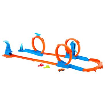 Hot Wheels 1:64 Scale Creator Triple Loop Track Set in Multicolor, , large