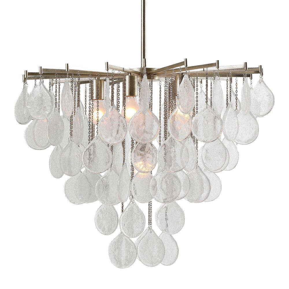 Uttermost Goccia 6-Light Chandelier in Antique Bright Silver, , large