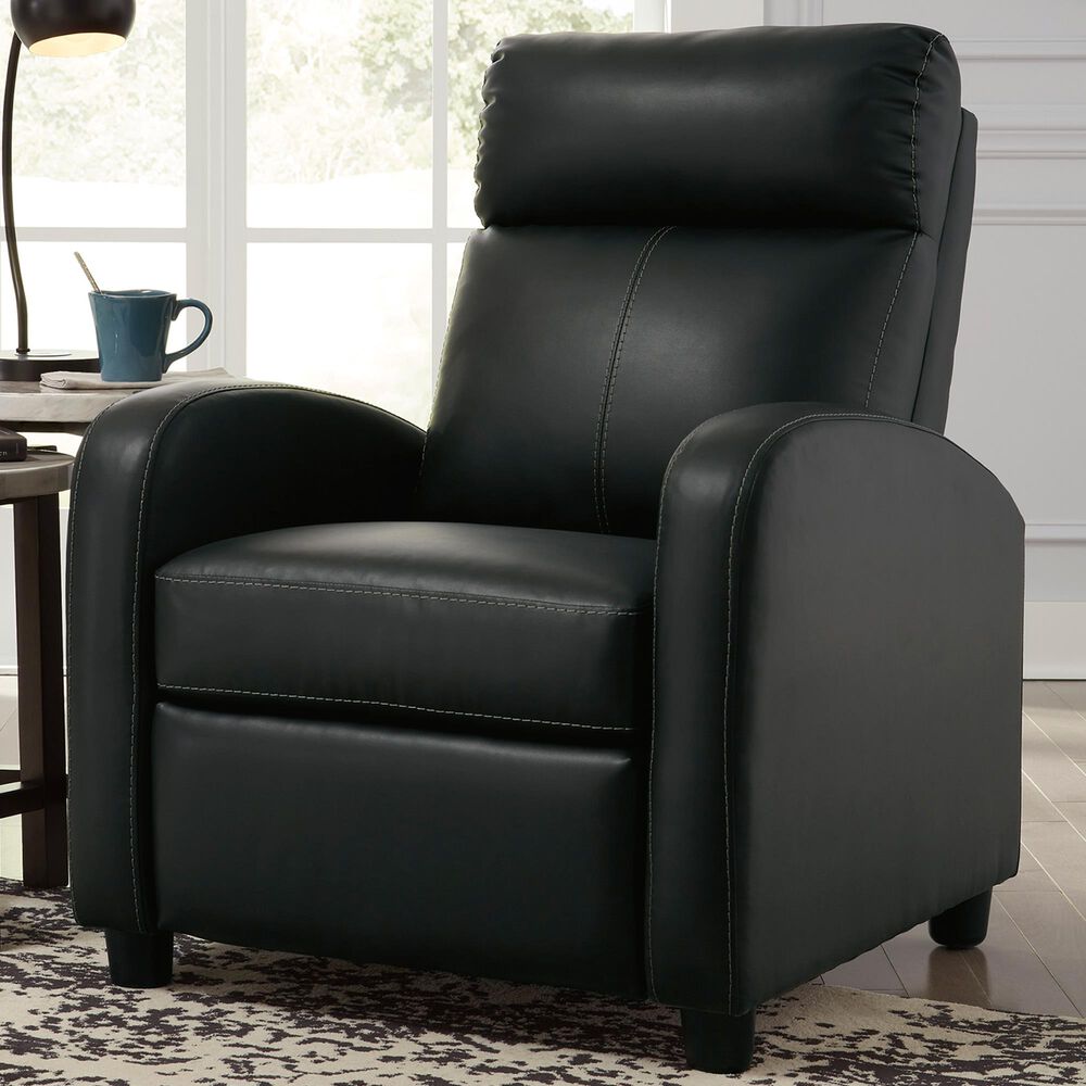 Signature Design by Ashley Declo Low Leg Recliner in Black, , large