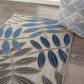 Nourison Aloha Grey and Blue 2" x 3" Indoor/Outdoor Area Rug, , large