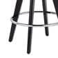Lumisource Cosmo 26" Swivel Counter Stool with Black Cushion in Black and Chrome (Set of 2), , large