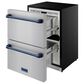 Thor Kitchen Gordon Ramsay 5.4 Cu. Ft. Undercounter Drawer Freezer with Blue Handle Kit in Stainless Steel, , large