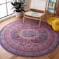 Safavieh Serapi 6"7" Round Gold and Blue Area Rug, , large