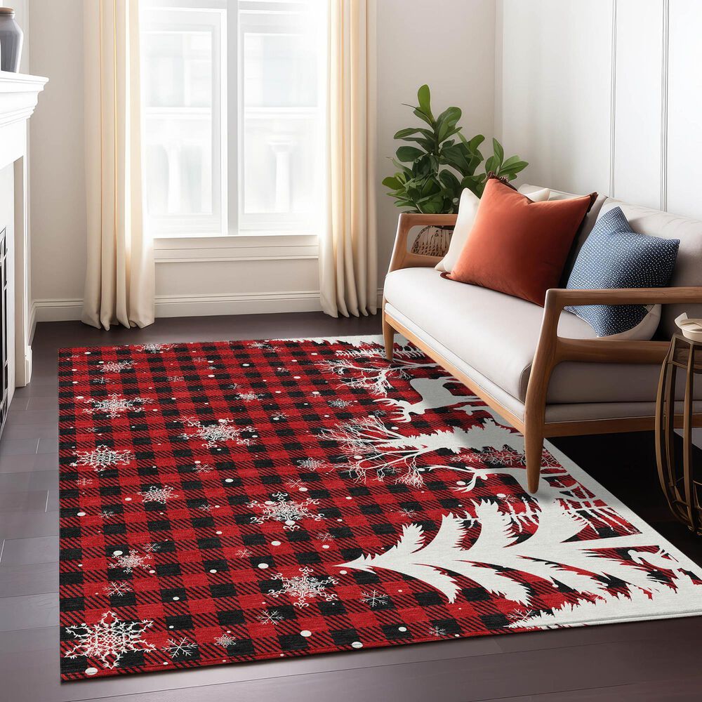 Dalyn Rug Company Wonderland WN32 5&#39; x 7&#39;6&quot; Red Indoor/Outdoor Area Rug, , large