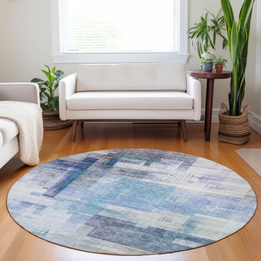 Dalyn Rug Company Ravenna RN6 8&#39; Round Blue Area Rug, , large