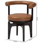 Baxton Studio Delacruz Swivel Arm Chair in Black, , large