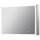 Lexora Home Mesa 36" x 28" LED Mirror Medicine Cabinet with Defogger in Aluminium, , large