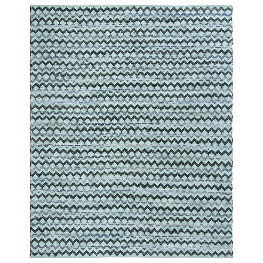 Safavieh Montauk 8" x 10" Turquoise, Blue and Black Area Rug, , large