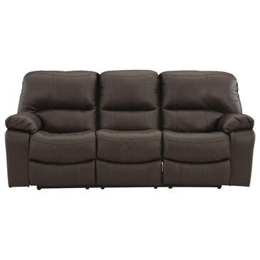 Ashley Leesworth Power Reclining Sofa in Dark Brown, , large