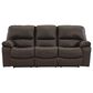 Ashley Leesworth Power Reclining Sofa in Dark Brown, , large