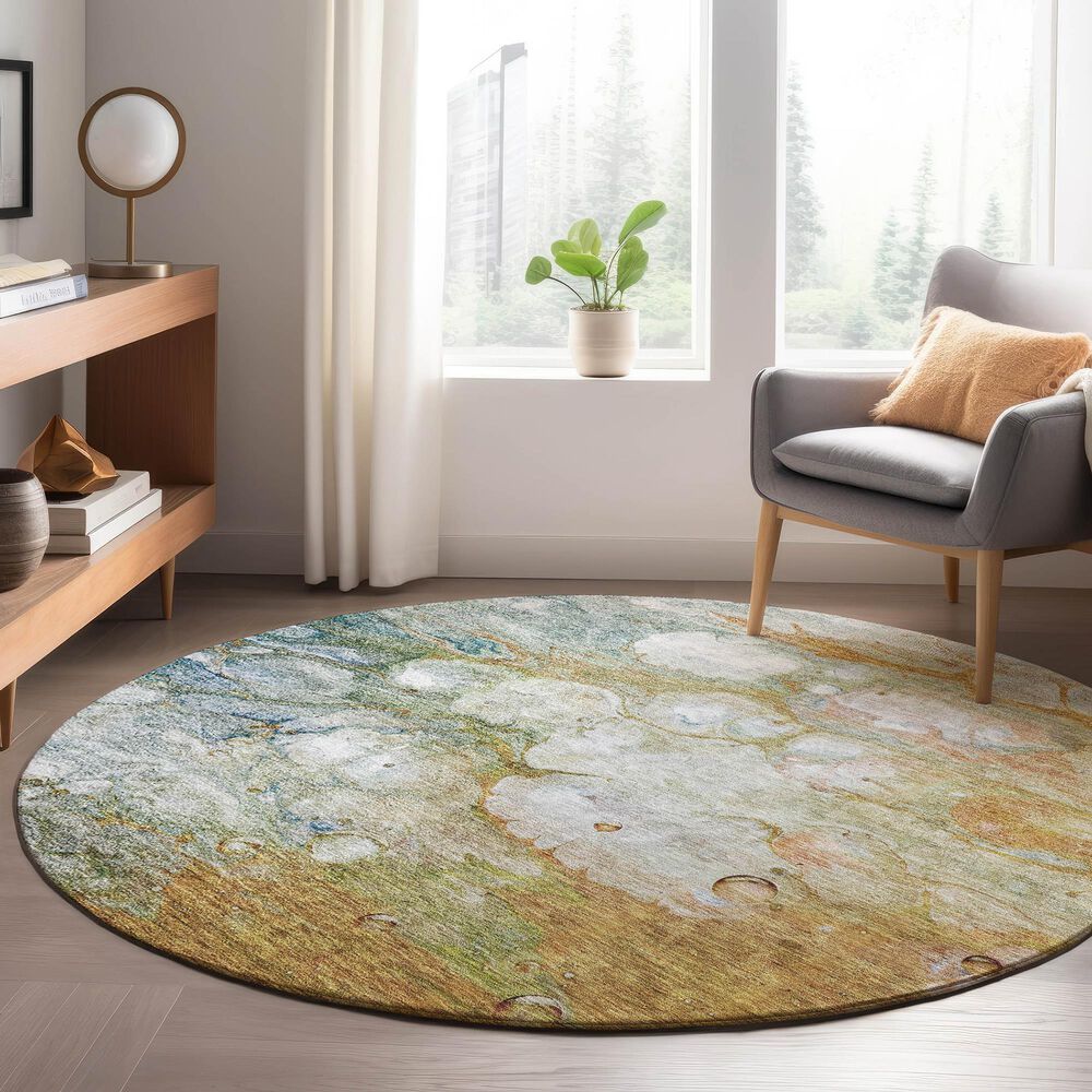 Dalyn Rug Company Trevi TV7 8&#39; Round Paprika Area Rug, , large