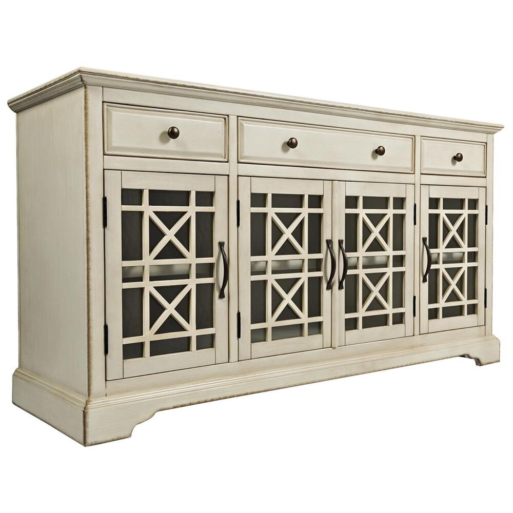 Waltham Craftsman 60&quot; TV Console in Antique Cream, , large