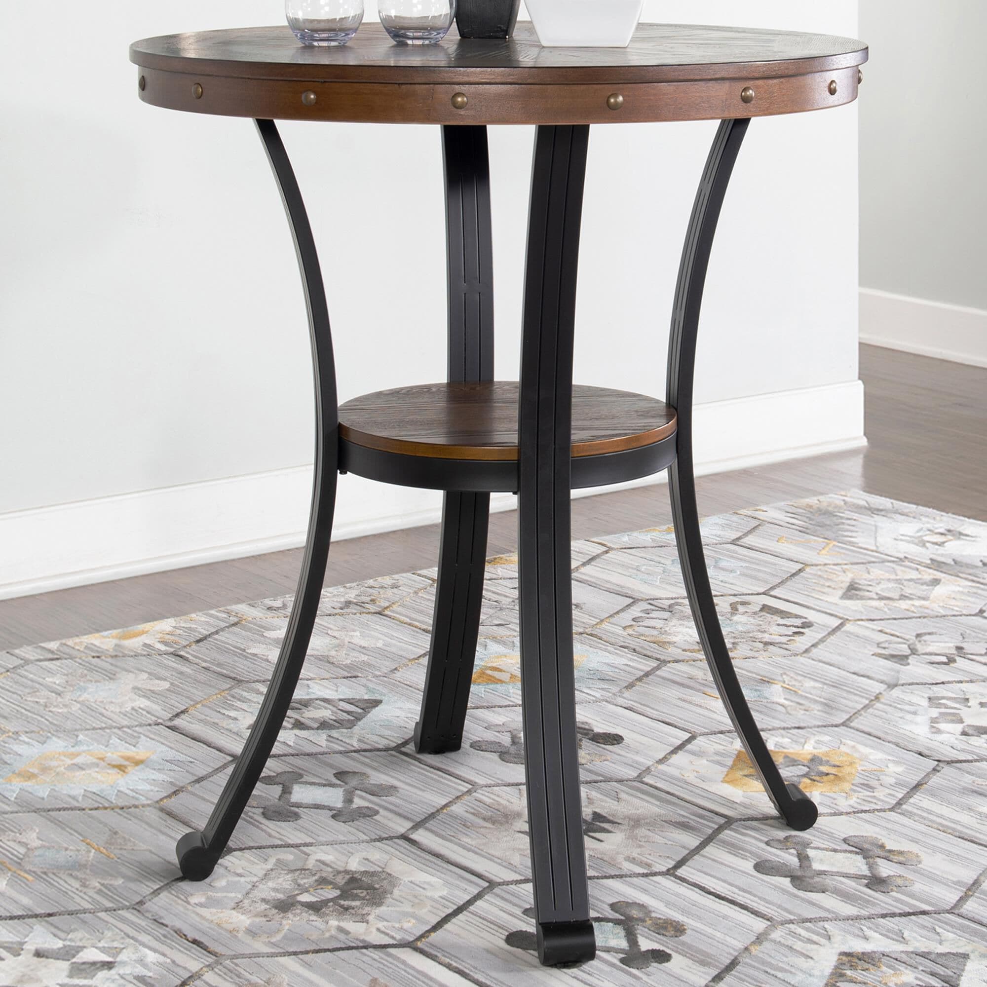 Dark brown shop pub table