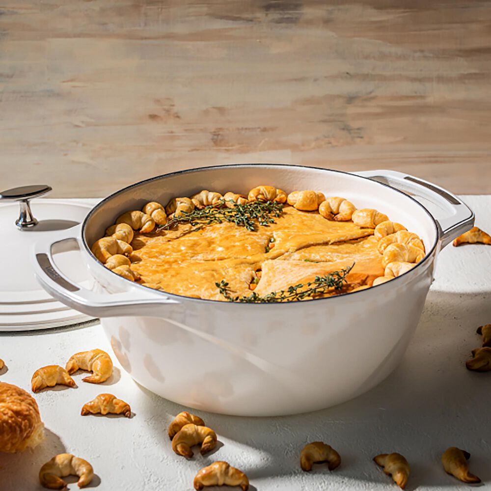 Lodge USA Enamel 7.5 Qt. Cast Iron Dutch Oven in Cloud Nine, , large