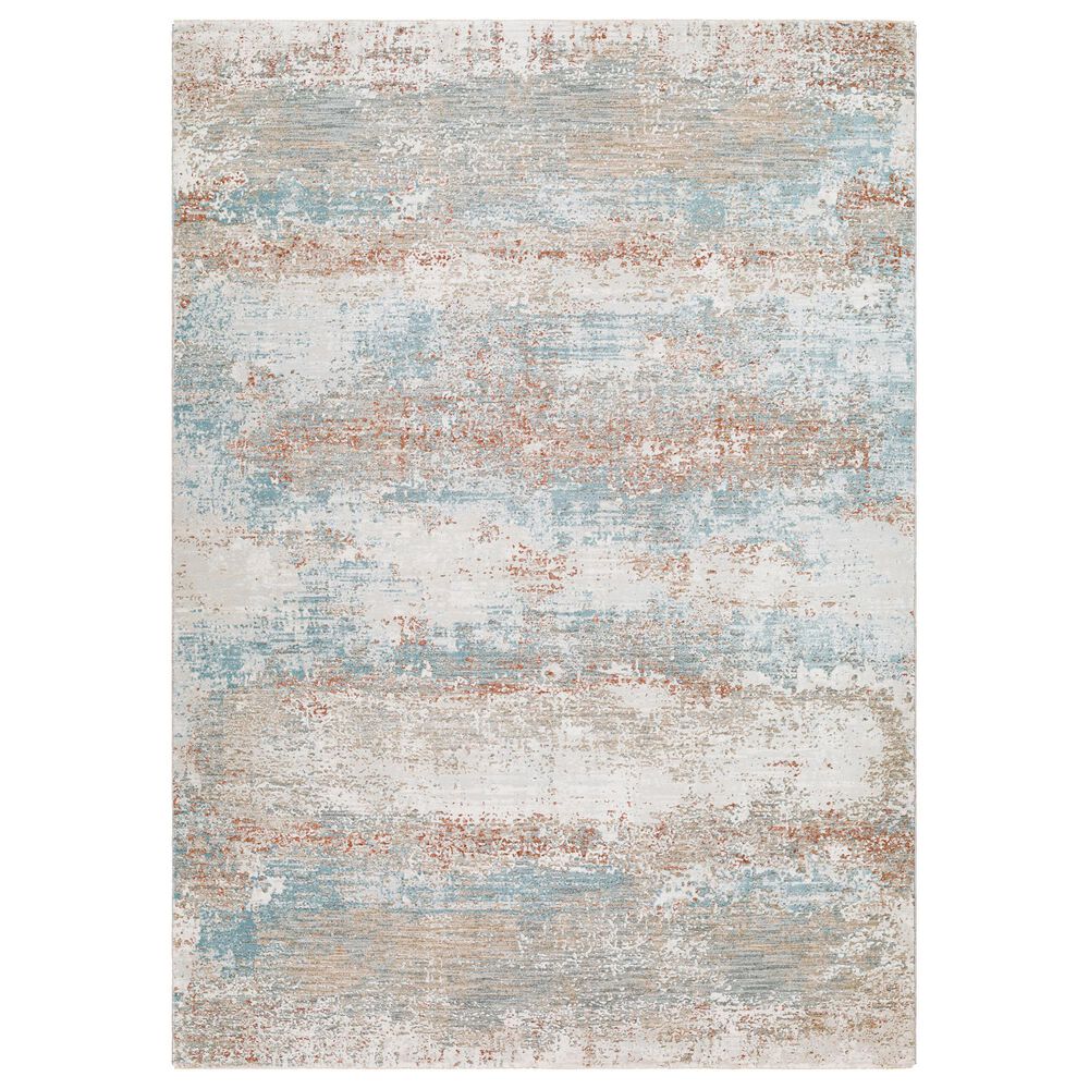 Surya Brunswick 12" x 15" Blue, Taupe, Cream, Tan, Seafoam and Gray Area Rug, , large