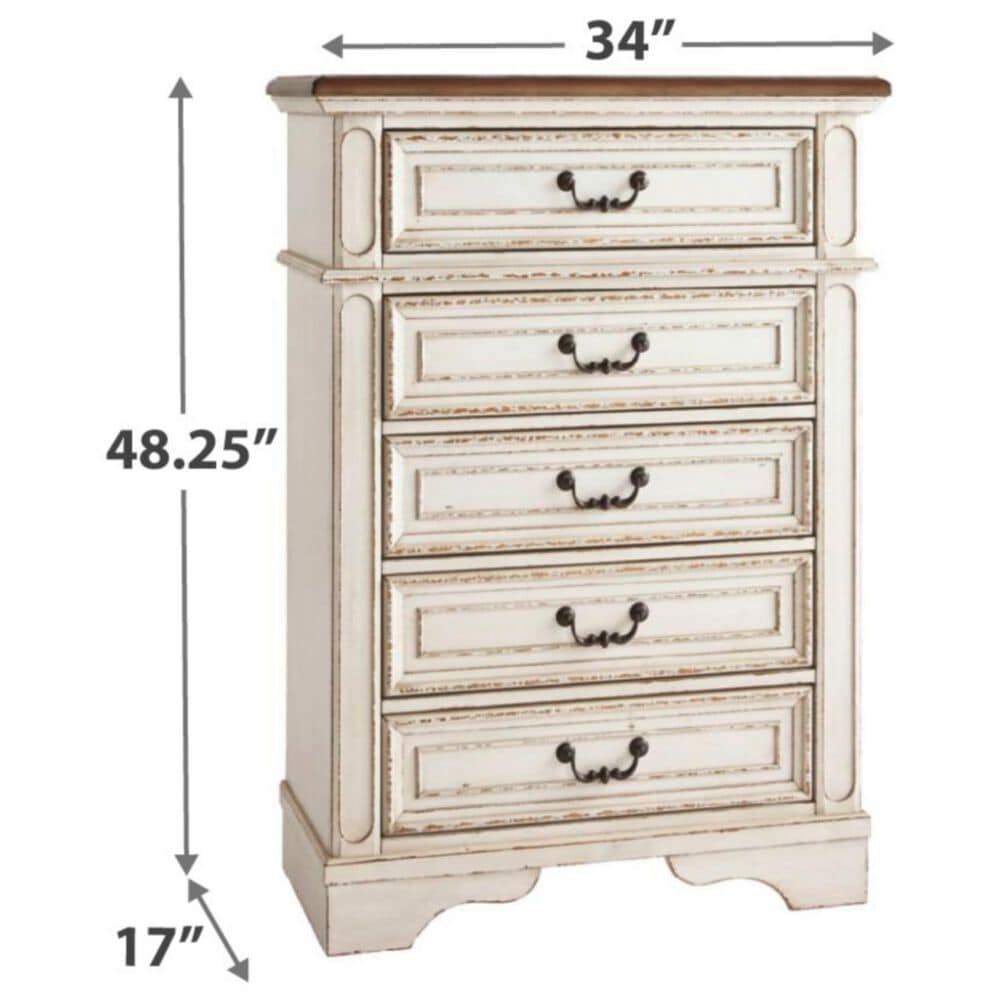 Ashley Realyn Standard Chest in Chipped White, , large