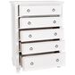 New Heritage Design Tamarack 5 Drawer Chest in White, , large
