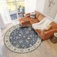 Dalyn Rug Company Hatay HY1 8" Round Navy Area Rug, , large