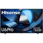 Hisense 100" Class U6 Pro Series Mini-LED ULED 4K in Black - Smart Fire TV, , large