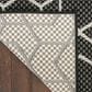 Nourison Horizon HOZ01 Black 3" x 5" Indoor/Outdoor Area Rug, , large