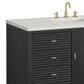 James Martin Vanities Myrrin 48" Vanity in Carbon Oak with 3 cm Lime Delight Quartz Top, , large