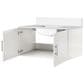 Lexora Home Geneva 36" Single Bathroom Vanity in Glossy White with 2 cm White Cultured Marble Top and Rectangular Sink, , large