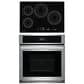 Frigidaire 2-Piece Kitchen Package with Stainless Steel 27" Single Electric Wall Oven and Black 30" Induction Cooktop, , large