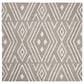 Safavieh Micro-Loop Southwestern 5" Square Grey and Ivory Area Rug, , large