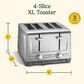 Cuisinart 2-Slice XL Slot Stainless Steel Toaster, , large