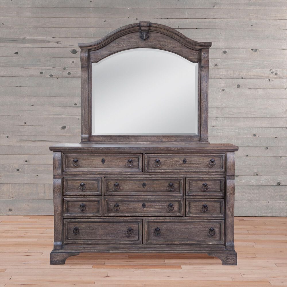 Springmeier Heirloom Dresser Mirror in Rustic Charcoal, , large