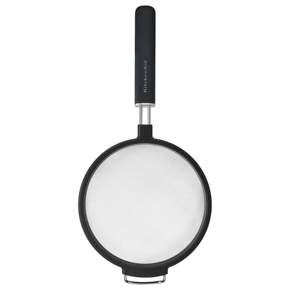 KitchenAid 7" Mesh Strainer in Black, , large