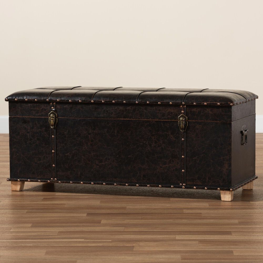 Baxton Studio Janna Storage Ottoman in Dark Brown, , large