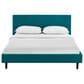 Modway Anya Fabric Full Platform Bed in Beige, , large