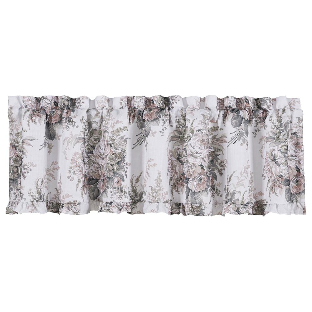 J. Queen New York Estelle 72" x 17" Window Straight Valance in Blush and Cream, , large