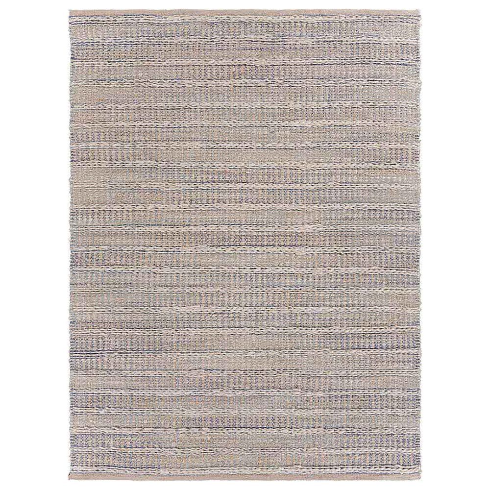 L&R Resources Bleached Naturals 5" x 7"9" Illusion Blue and Infinity Area Rug, , large