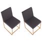 Lumisource Fuji Side Chair with Charcoal Cushion in Gold (Set of 2), , large