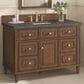 James Martin Vanities Lorelai 48" Single Vanity in Mid-Century Walnut with 3 cm Parisien Bleu Quartz Top, , large