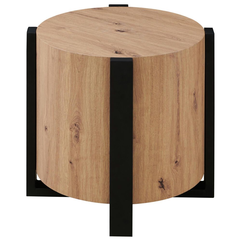 Steve Silver Furniture Darcie End Table in Natural and Black, , large