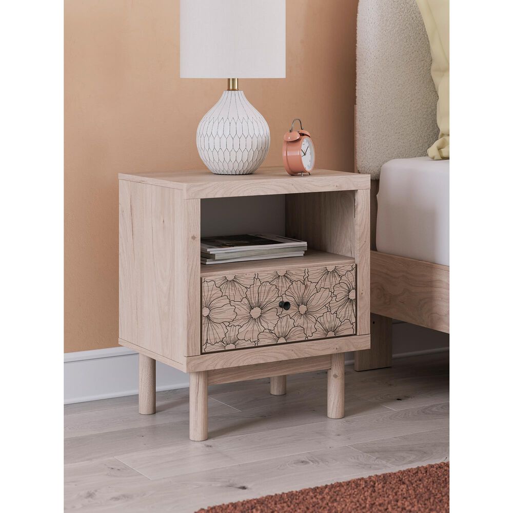 Ashley Arloster 1-Drawer Nightstand in Tan, , large