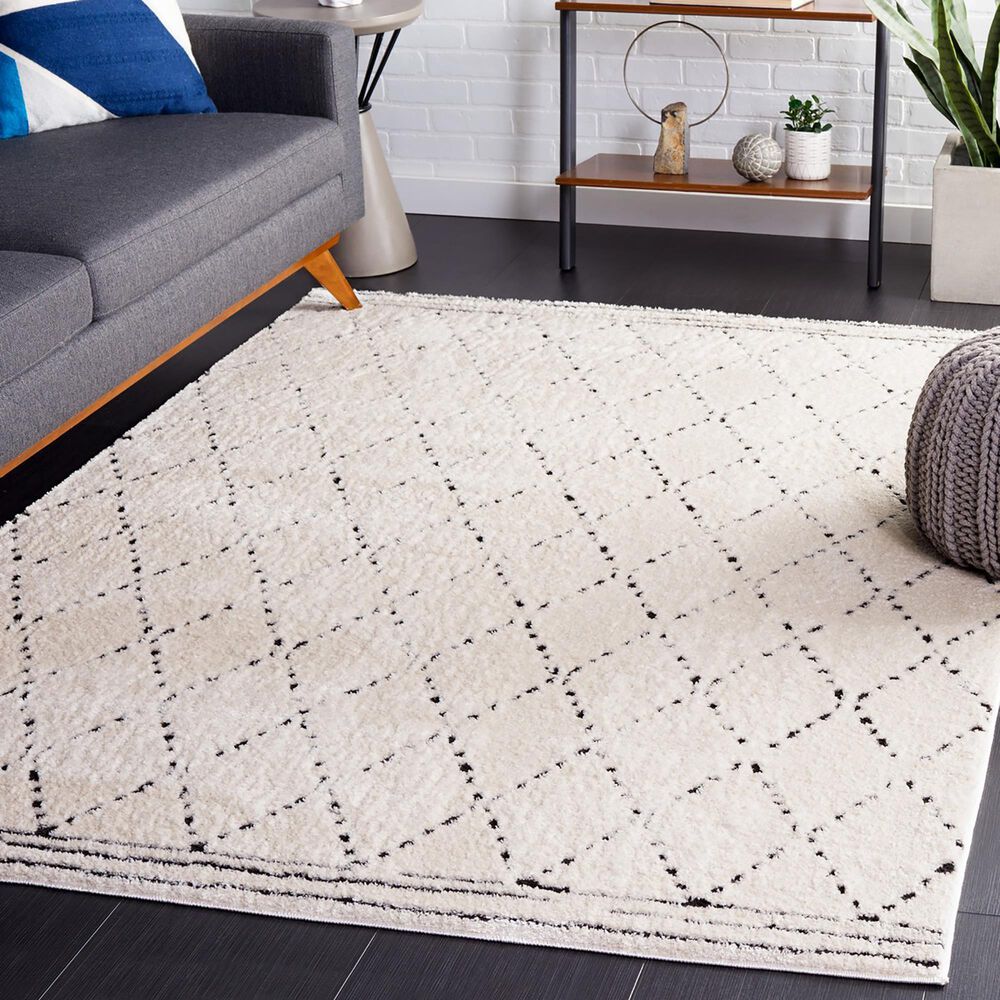 Safavieh Melody MEL102A 4&#39; x 6&#39; Ivory and Black Area Rug, , large