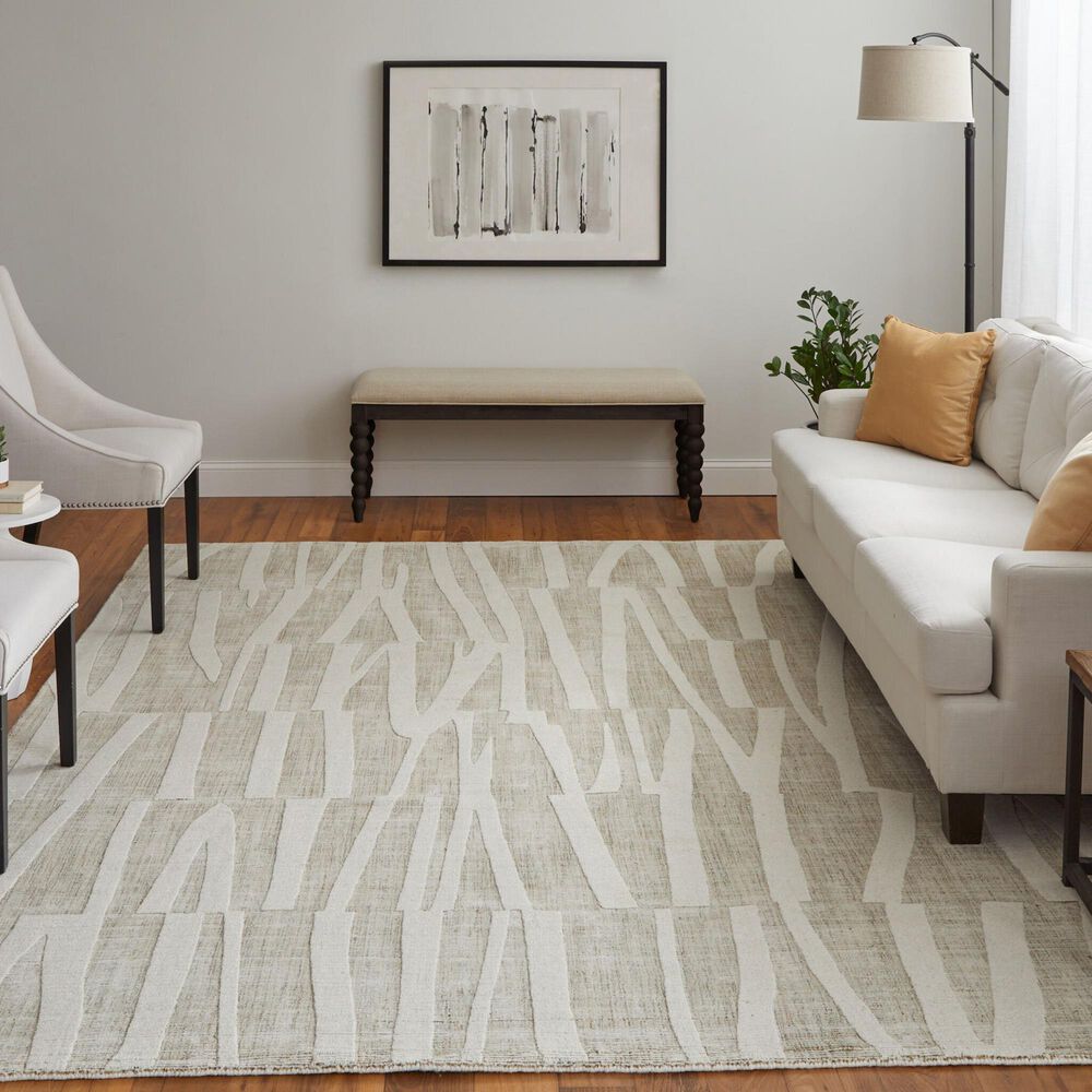 Feizy Peconic 4&#39; x 6&#39; Linen Area Rug, , large