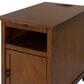 Linon Home Decor Birkdale Accent Table with USB Port in Hazelnut, , large