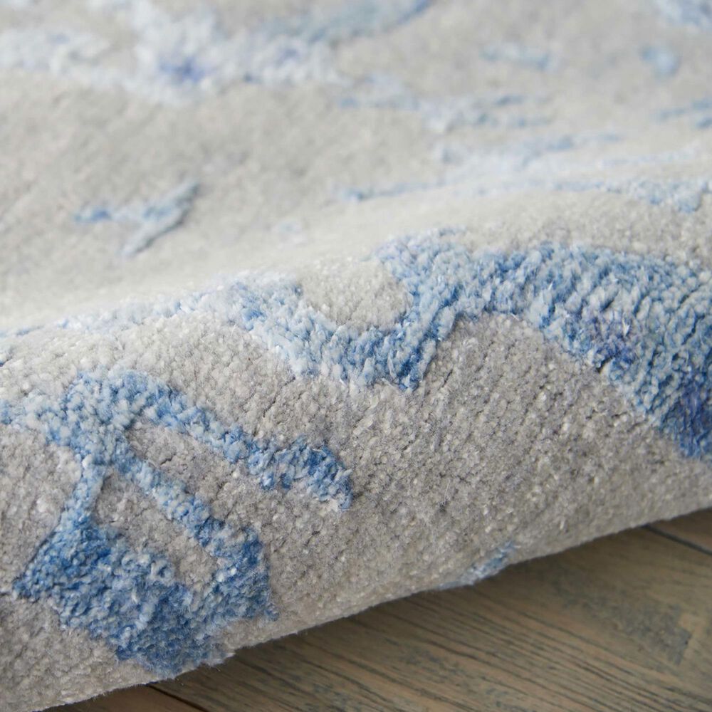 Nourison Silk Shadows 2&#39; x 3&#39; Grey and Blue Area Rug, , large