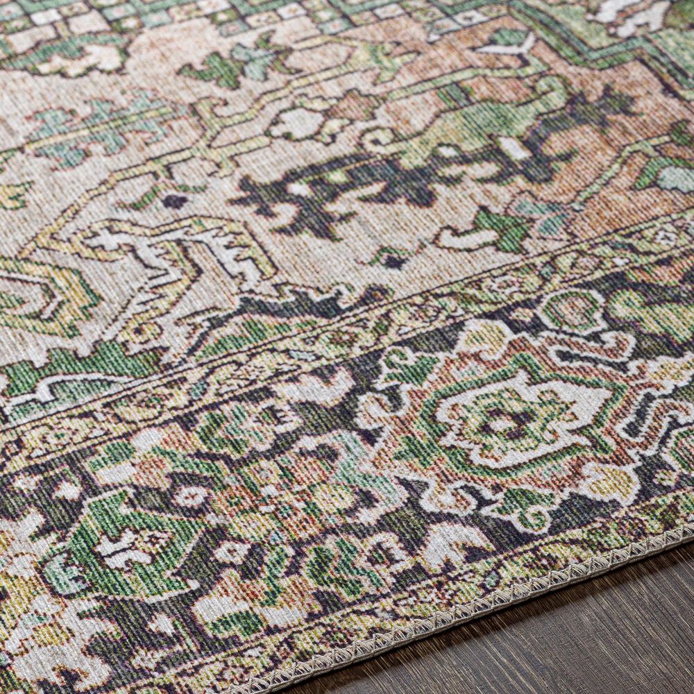 Surya Iris 7&#39;6&quot; x 9&#39;6&quot; Medium Green, Dark Blue, Charcoal, Light Olive, Sage, Light Beige and Cream Area Rug, , large