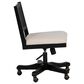 Linon Home Decor Bauer Swivel Office Chair with Cream Cushion in Black, , large