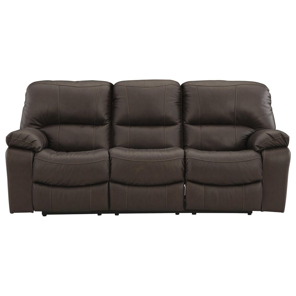 Ashley Leesworth Power Reclining Sofa and Recliner Set in Dark Brown, , large