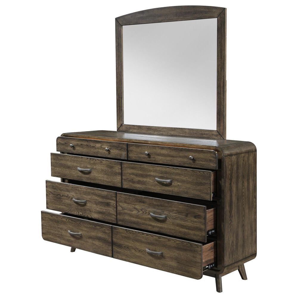 New Heritage Design Rex 3-Piece King Panel Bedroom Set in Walnut, , large