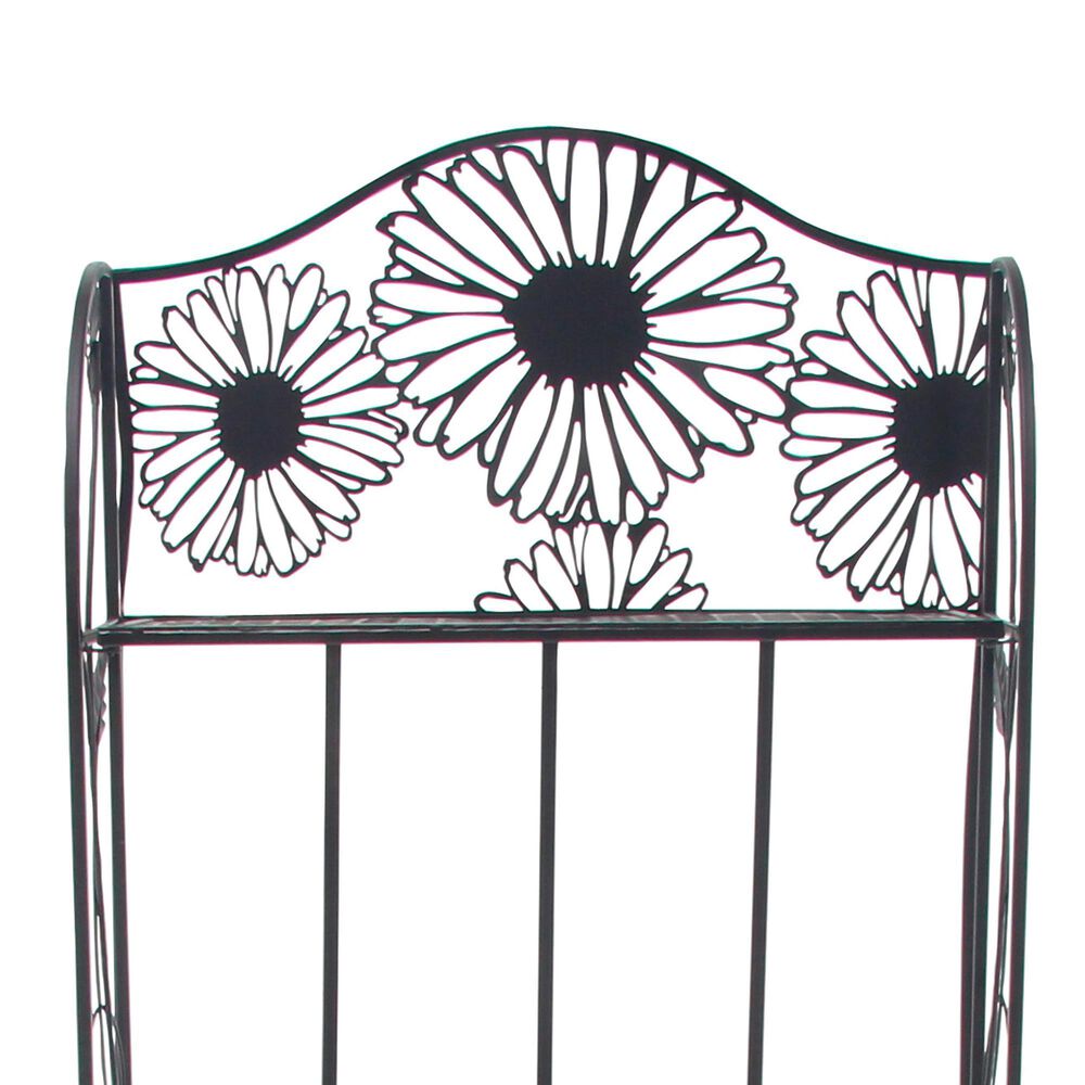 Maple and Jade 66&quot; Traditional Bakers Rack in Black, , large