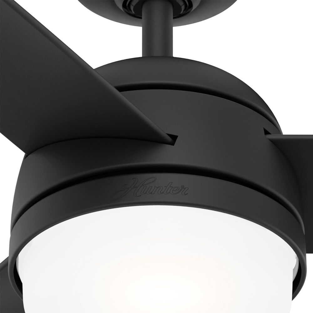 Hunter Midtown 48&quot; Ceiling Fan with LED Lights in Matte Black, , large