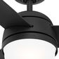 Hunter Midtown 48" Ceiling Fan with LED Lights in Matte Black, , large